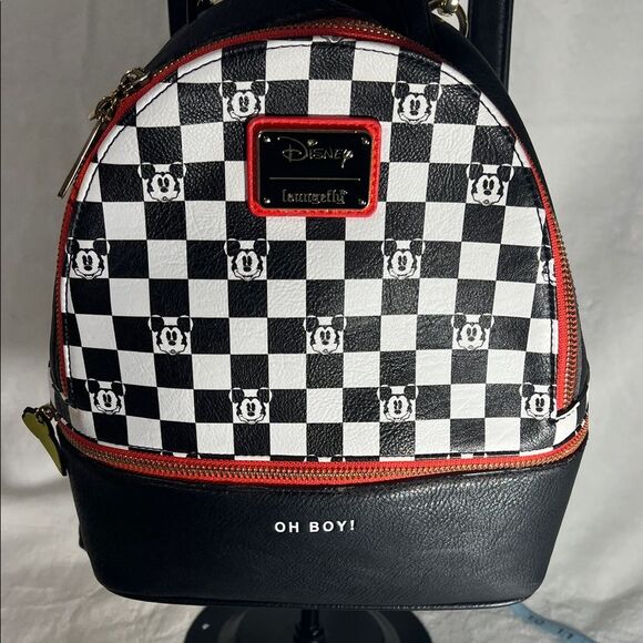 Loungefly Disney Black and White Checkered Mickey Backpack main image 8